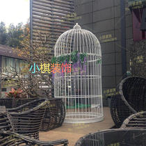 European-style wrought iron metal bird cage extra large outdoor park large shopping mall wedding decoration window prop floor cage