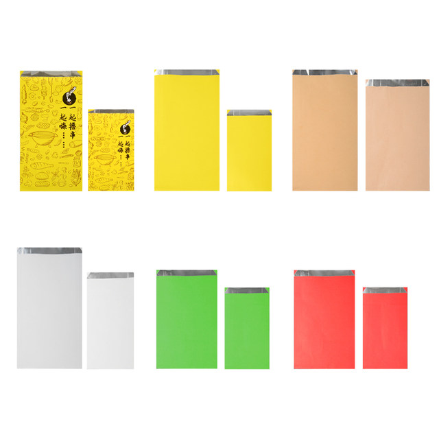 Bbq Takeaway Packaging Bag, Kraft Paper, Disposable Aluminum Foil, Cold-Insulating, Thickened, Large-Sized, Heat-Retaining, Oil-Proof Tin Foil Bag