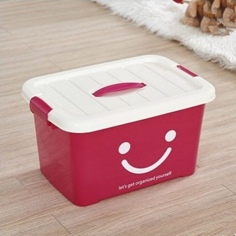 Hand-held thickened transparent plastic storage box clothes toy plastic finishing box medium storage box turnover box