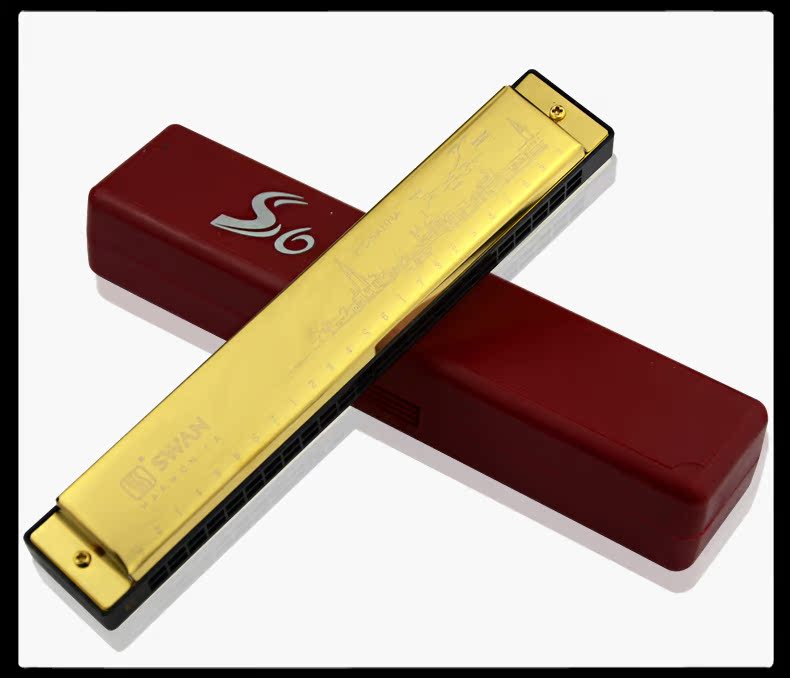 Harmonica Swan 24 lỗ đa âm C người mới bắt đầu dạy trẻ chuyên nghiệp học sinh giới thiệu người lớn chơi nhạc cụ - Nhạc cụ phương Tây trống điện tử roland