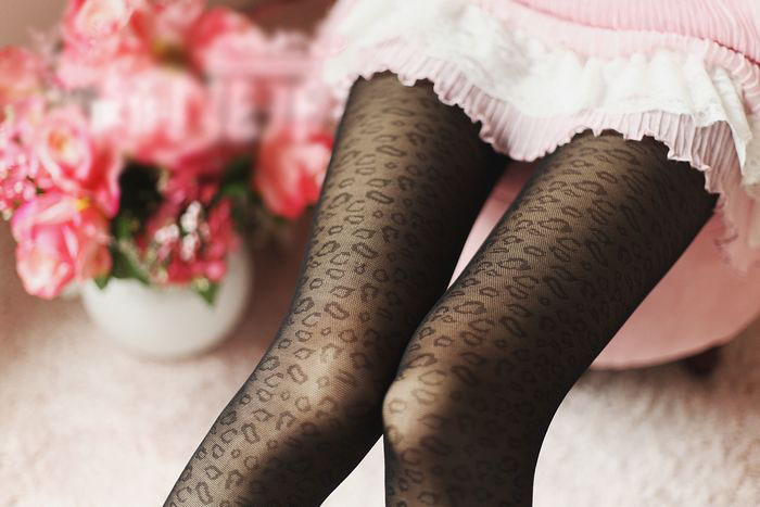 Hộp đêm vớ vớ mở vui vẻ ngay cả vớ báo sexy tăng chân jacquard xà cạp thậm chí vớ