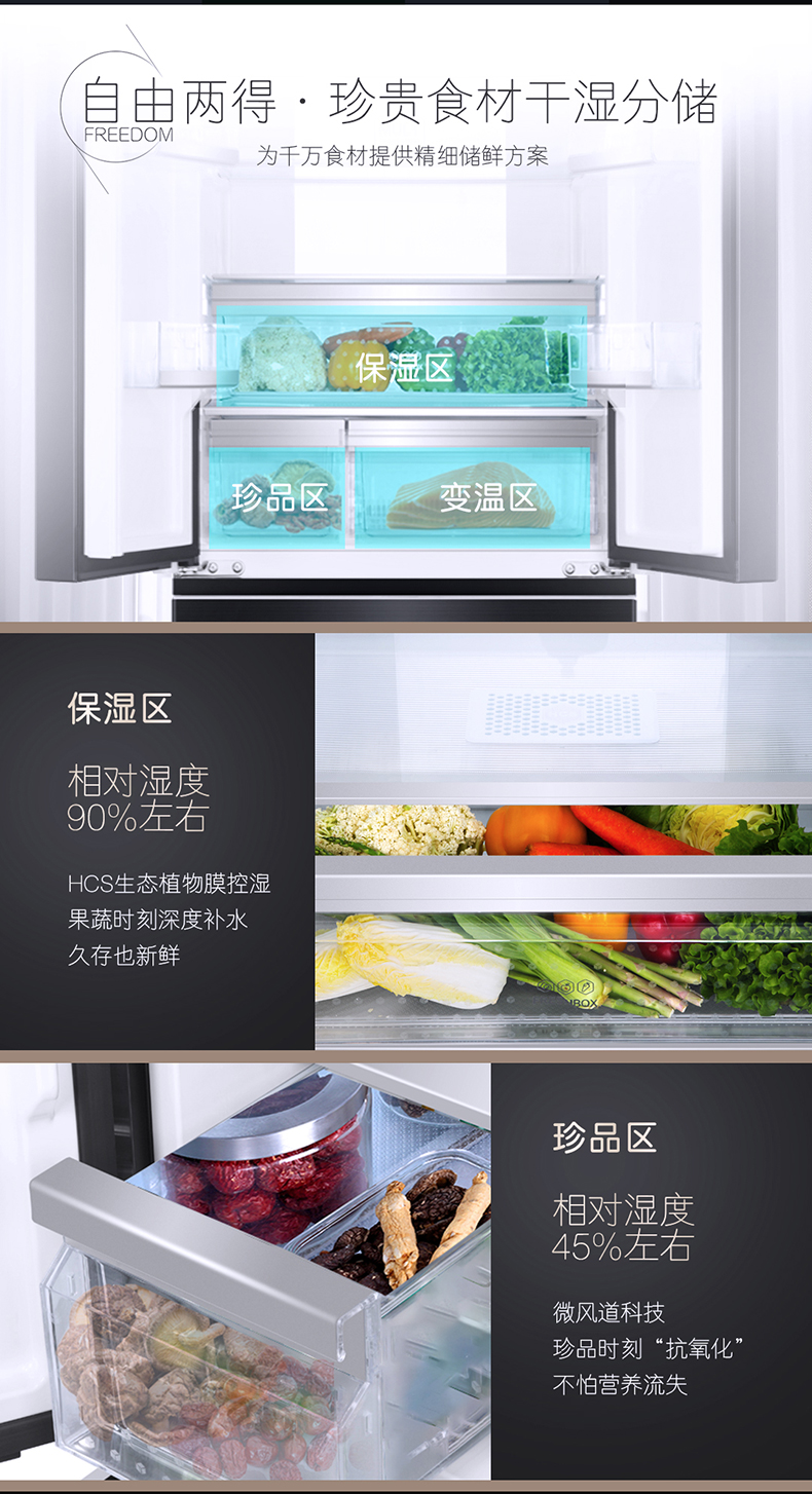 卡萨帝 BCD-459WDSTU1 变频无霜智能冰箱 图6
