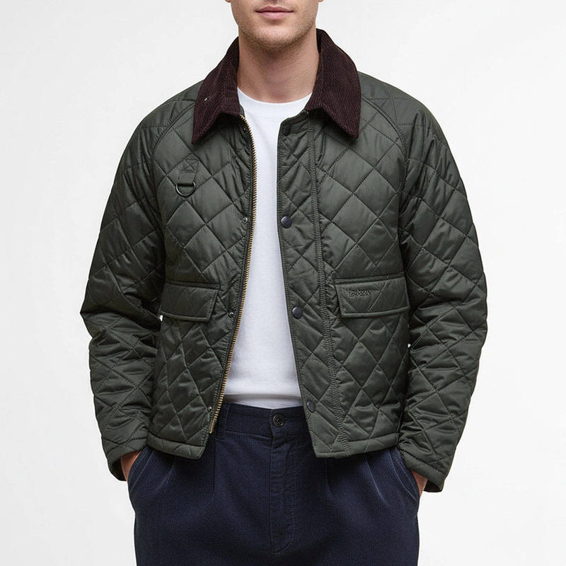 In-Stock Uk Barbour Spey Quilted Diamond-Patterned Cotton Short Jacket New Wax-Free Jacket Unisex