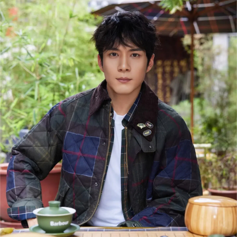 Han Dongjun's Same Style, In-Stock British Barbour Tartan Transport Quilted Padded Jacket