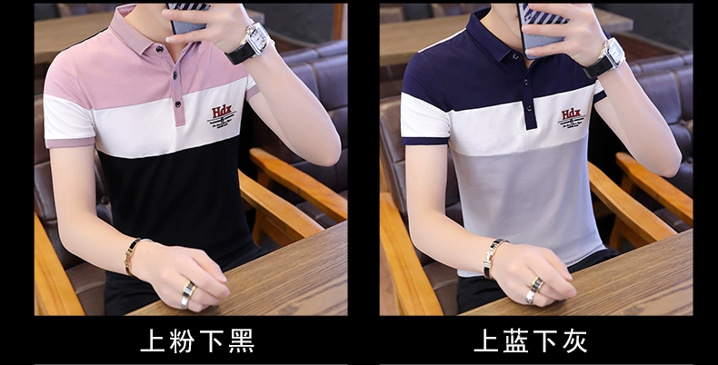 Áo thun nam mùa hè ngắn tay mới ve áo Paul polo mùa hè xu hướng giản dị quần áo nam nửa tay - Polo t shirt polo
