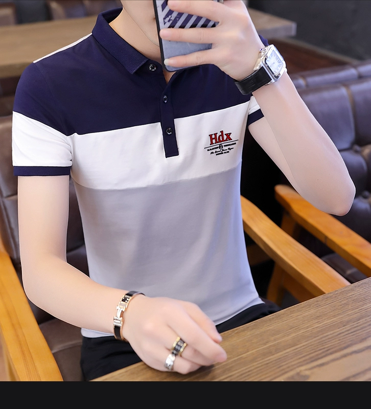 Áo thun nam mùa hè ngắn tay mới ve áo Paul polo mùa hè xu hướng giản dị quần áo nam nửa tay - Polo t shirt polo