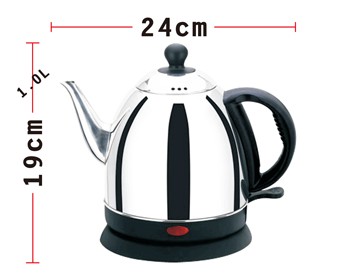 Hotel kettle 1 liter double-layer anti-scalding hotel small capacity automatic power off household kettle