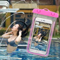 New transparent luminous mobile phone waterproof bag pvc swimming bag fluorescent waterproof bag sports home outsourcing mobile phone diving
