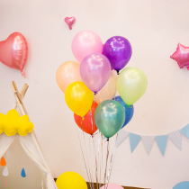 Net red creative childrens birthday pearlescent latex balloon decoration romantic wedding room bedroom scene layout supplies