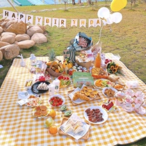 Outdoor picnic mat ins Wind picnic props supplies birthday party net red photo arrangement decorative lawn mat