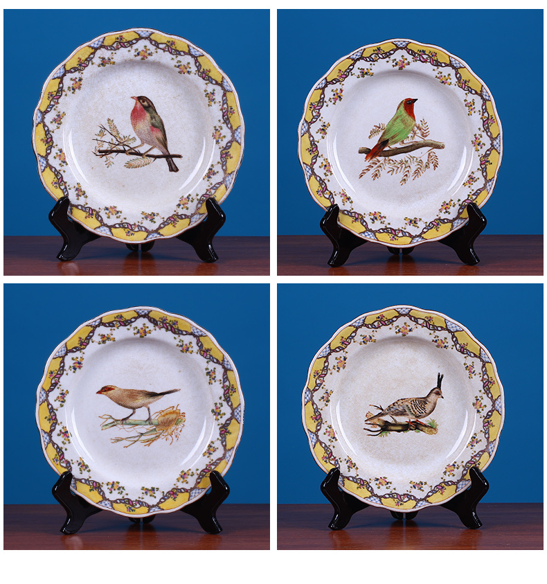 European creative decoration decoration plate furnishing articles American household act the role ofing is tasted setting wall hanging dish ceramic sat dish