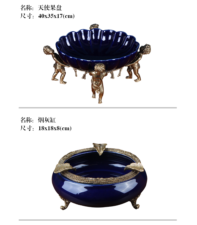 European creative ceramic blue restore ancient ways American TV ark, sitting room porch decoration home decoration furnishing articles