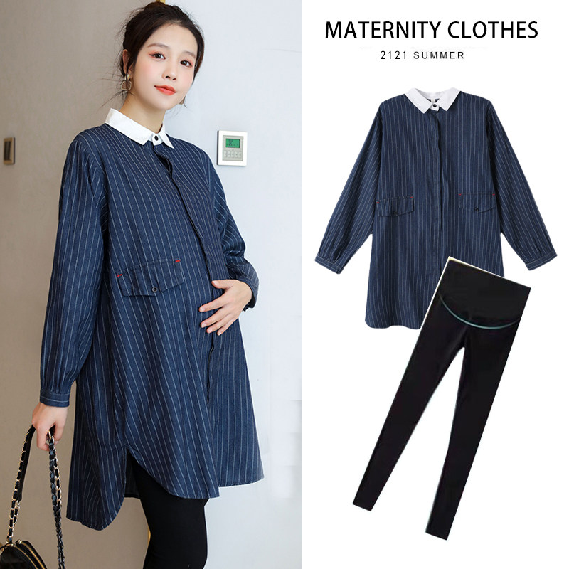 Pregnant Woman Spring Clothing Suit Fashion style 2022 Net Red Pregnancy Woman Dress Spring New Spicy Mother Dress Spring Autumn and Autumn