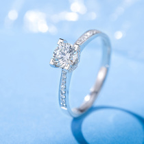 Diamond Ring Womens Bull Head Diamond Ring 50 Points White 18K Gold Show Diamond Brick Ring Wedding Ring Real Diamond