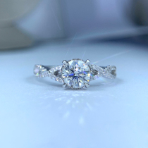 Diamond Ring Female 1 Carat Wedding Ring Group Set 30 Points Brick Ring White 18K Gold 50 Points Proposal Diamond Ring