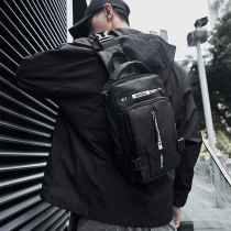 Hong Kong I Tgreg mens multifunctional chest bag waterproof fashion casual single shoulder slanted satchel with trendy small backpack