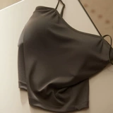 Тонкий топ с чашечками, шелковая лента, бюстгалтер