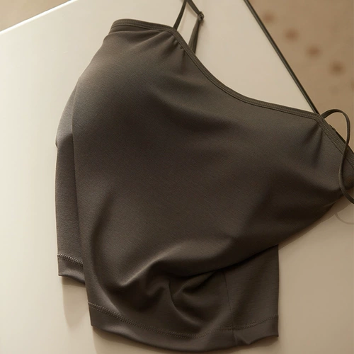 Тонкий топ с чашечками, шелковая лента, бюстгалтер