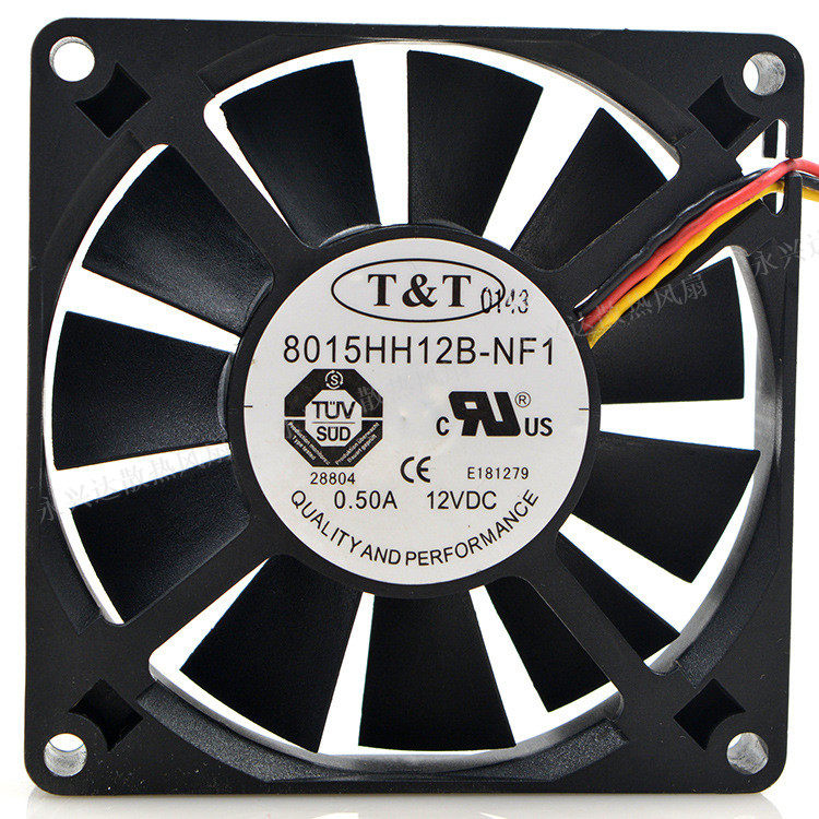 The original TT 8015H12B-NF1 12V 0 50A 8CM 8015 chassis double ball fan