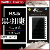 Black feather eyelashes Grafted eyelashes thick black thick soft air eyelashes Super mink hair wind blowing mixed eyelashes