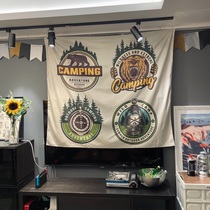 Travel climbing Climbing Camping Camp Campsite Camping Camping Outdoor Aesthetic Compass background cloth