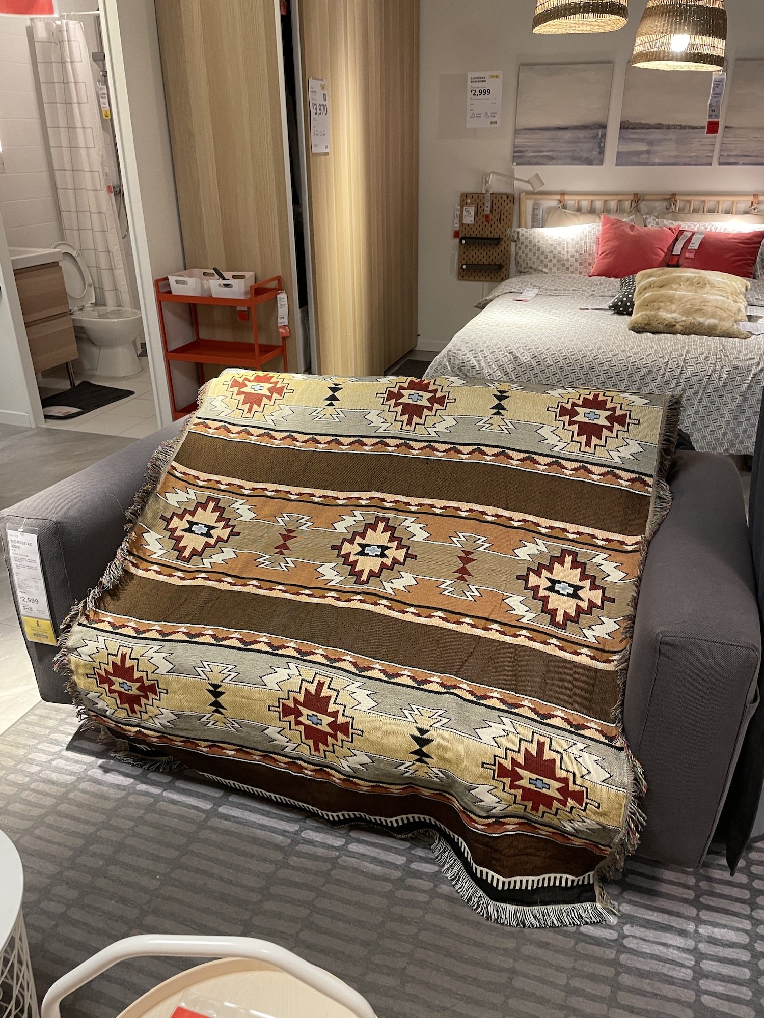 Ethnic Bohemian B&B Sofa Blanket Knitted Geometric Decorative Blanket Sofa Towel Bed Cover Blanket Kenya