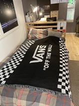 Vans Tide Blanket Cover Blanket Black & White Pure Cotton Sofa Towel Wire Blanket Sofa Cushion Tapestry Blanket Sofa Blanket Casual Blanket