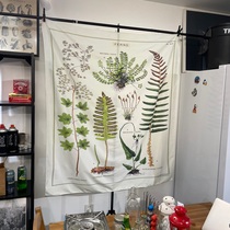 American Artist American Cavallini Retro American Countryside Background Cloth Ferns