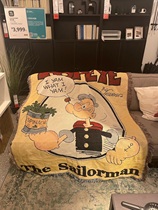 The Sailorman Popeye Vigorous Sailor Eating Spinach Decoration Blanket Cartoon Trendy Blanket Carpet