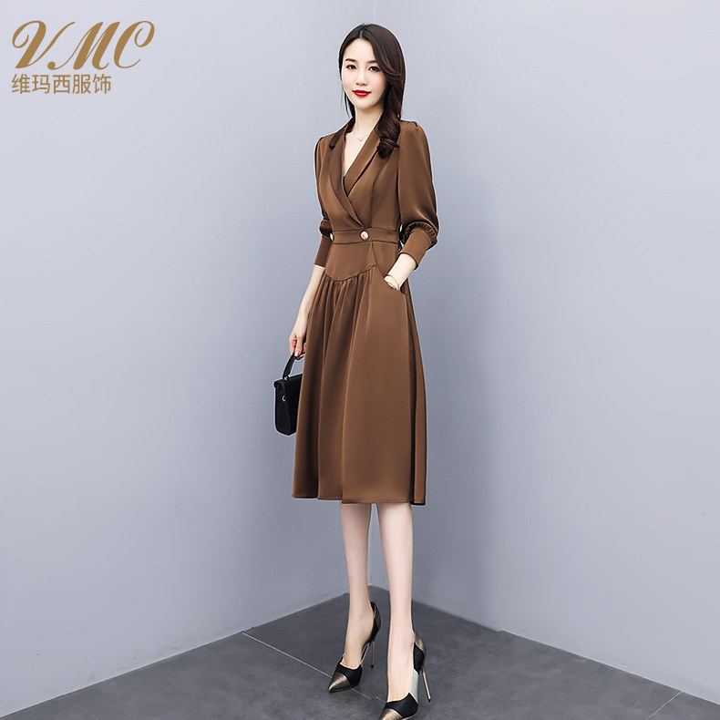 Eurogoods women's clothing 2022 new acetate suits ladies spring autumn big size high end elegant display slim dresses