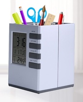 Perpetual calendar pen holder Creative fashion student office advertising gift multifunctional electronic clock can be customized printed LOGO