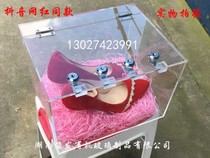 Transparent with lock wedding game tricky groom hiding shoes box trembles with wedding 6 8 lock wedding shoes box