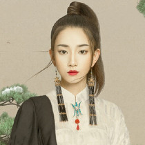 New performance show show show ancient style costume costume old winter three friends Pine Bamboo Plum earrings