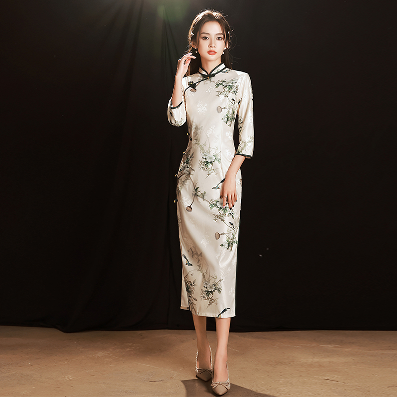  XXXL+ZJX champagne color long seven -point sleeve   + $0.47 