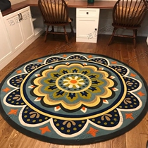 Eurostyle American style light extravagant round carpet living room tea table Bedroom bedside book room Dining Room Restaurant Handmade Carpet Custom