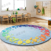 Cute Children Room Princess Girl Round Rug Cartoon Room Bedroom Bedside Blanket Desk Submat Handmade Customize