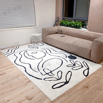 Art carpet original picasso Picasso thickened black and white modern living room minimalist rugs handmade