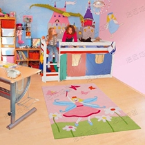 Lovely Children Room Carpet Bedroom Girl Princess Cartoon Pink Mesh Red Ins Room Full of hand Custom Thickness