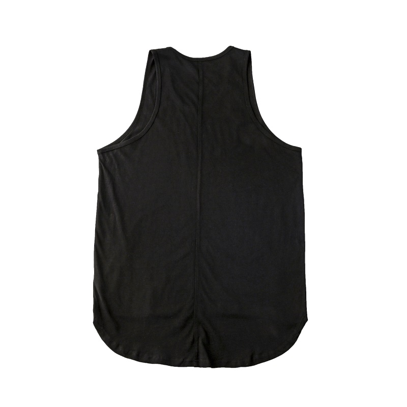 2017 ngắn trước dài cộng với màu rắn dài OVERSIZE lỏng áo cánh phía dưới mồ hôi vest nam và nữ thủy triều áo ba lỗ nam