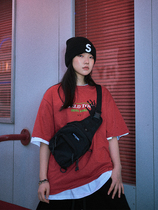 NECY retro creative mystery ghost hand print short-sleeved female ins couple national trend hip-hop casual half-sleeve T-shirt summer