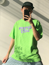 NECY green mood back personality creative full print short-sleeved female ins national tide couple cotton loose half-sleeve T-shirt