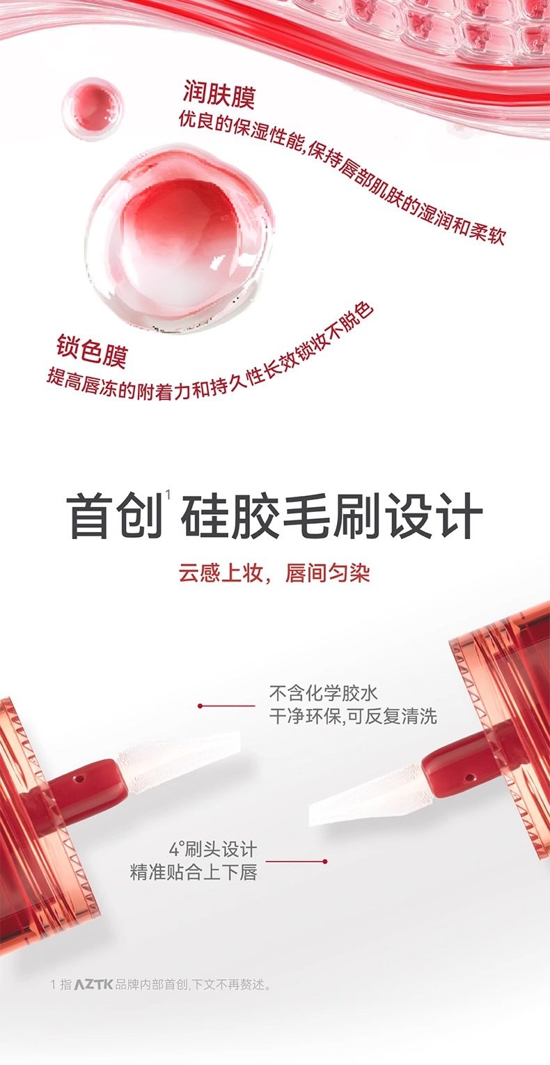 AZTK 雙色唇凍 04 奶咖裸色+蘋果色【爆火彩妝小掛件 隨身補妝】