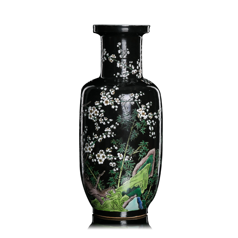 Better sealed up with jingdezhen ceramic vases, new Chinese style furnishing articles retro nostalgia show bottles of rich ancient frame, the sitting room is black