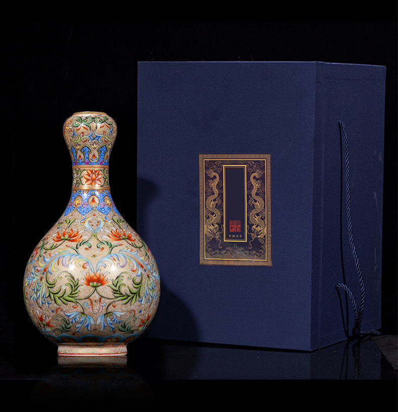 Better sealed up with jingdezhen archaize enamel made pottery porcelain vase hand - made sitting room place the garlic bottles of home decoration