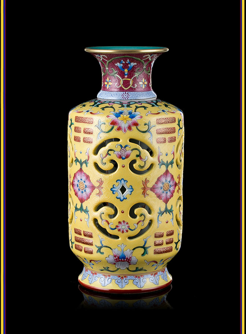 Better sealed up vase furnishing articles sitting room of Chinese style household jingdezhen ceramic famille rose decoration office decoration