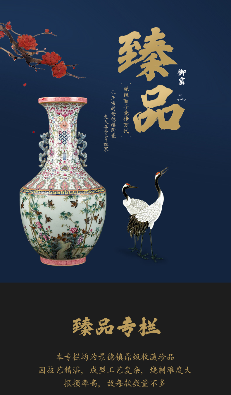 Ning hand - made antique vase seal up with jingdezhen porcelain furnishing articles sitting room of Chinese style of blue and white porcelain acura one hundred and twenty - six period