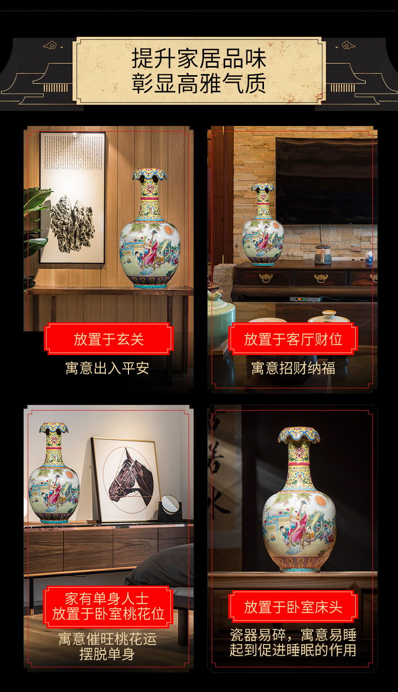 Ning hand - made antique vase seal up with jingdezhen ceramic bottle vase furnishing articles sitting room JingXian woman godson cloud expressions using bottle