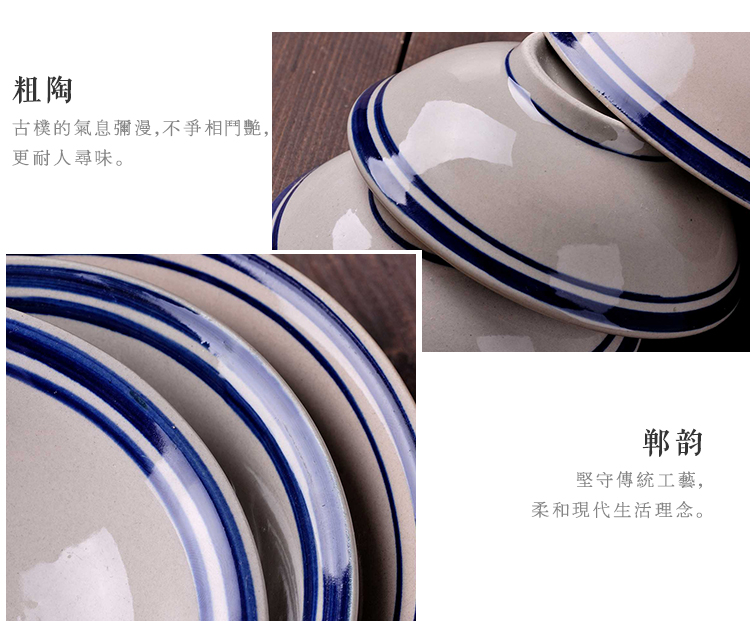 Phong cách Trung Quốc cổ xưa mở bát đập Trung Quốc màu xanh sừng bên bát bộ đồ ăn nhỏ rượu bát bát bát retro hoài cổ thương mại - Đồ ăn tối đũa ăn cơm