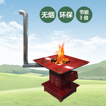 Cast iron firewood stove firewood burning energy-saving and environmental protection heating stove firewood and coal dual-use thickening stove multi-function household indoor