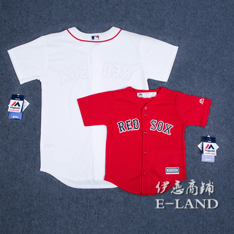Yi tình yêu cửa hàng MLB đồng phục bóng chày vớ đỏ RedSox cha mẹ và con trẻ em mặc các cặp vợ chồng hip-hop thể thao giản dị ngắn tay T-Shirt bộ thể thao uniqlo